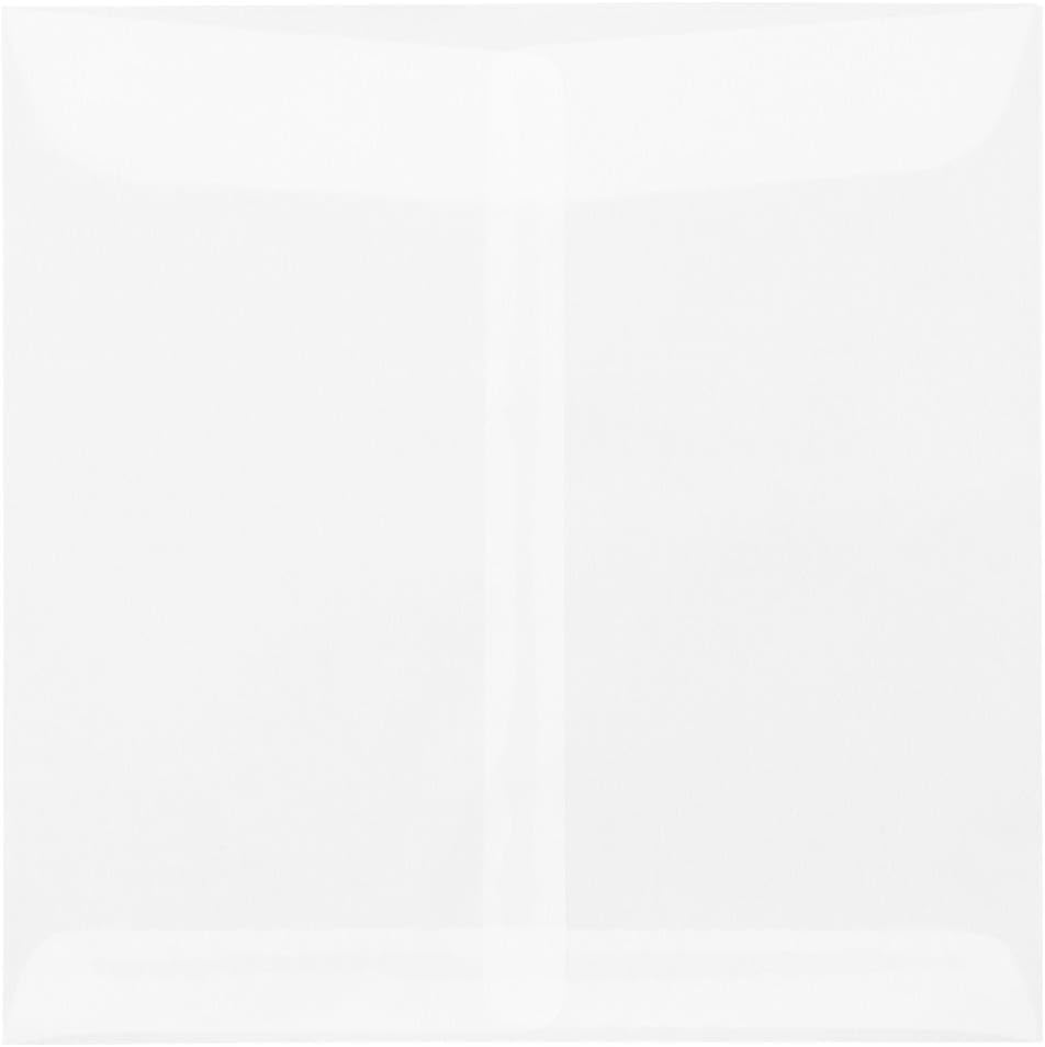 LUXPaper Square Invitation Envelopes | 9 1/2" x 9 1/2" | Clear Translucent | 30lb. Text | 50 Qty