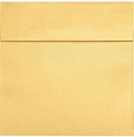 LUXPaper Square Invitation Envelopes | Peel & Press | 7" x 7" | Gold Metallic | 80lb. Text | 50 Qty