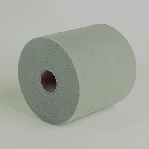 Tulle Fabric Roll, 6” by 200 Yards (600FT) Tulle Organza Fabric Spool for DIY Tutu Skirt Baby Shower Decor Wedding Backdrop Crafts Birthday Party Supplies (Sliver)