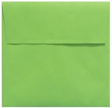 LUXPaper Square Invitation Envelopes | Peel & Press | 7" x 7" | Limelight Green | 80lb. Text | 50 Qty