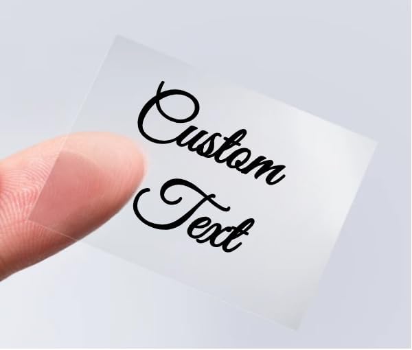 100-500pcs Custom Your Own Transparent Waterproof PVC Sticker, Personalized Text Logo Design Clear Stickers for Business, Wedding, Birthday and so on (Circle)