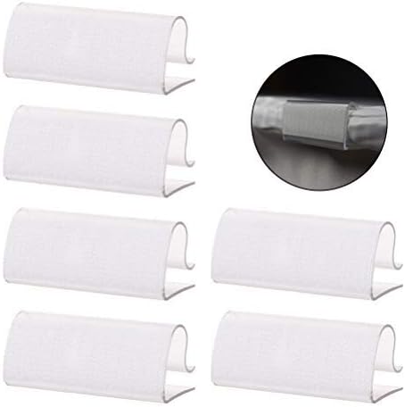 50Pcs Table Skirting Clips, Clear Plastic Table Skirt Clips with Hook Fastener Fits 3/4" to 1" Tables for Indoor Outdoor Events Wedding Meeting