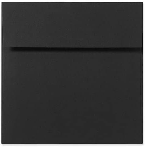 LUXPaper Square Invitation Envelopes | Peel & Press | 9" x 9" | Midnight Black | 80lb. Text | 50 Qty