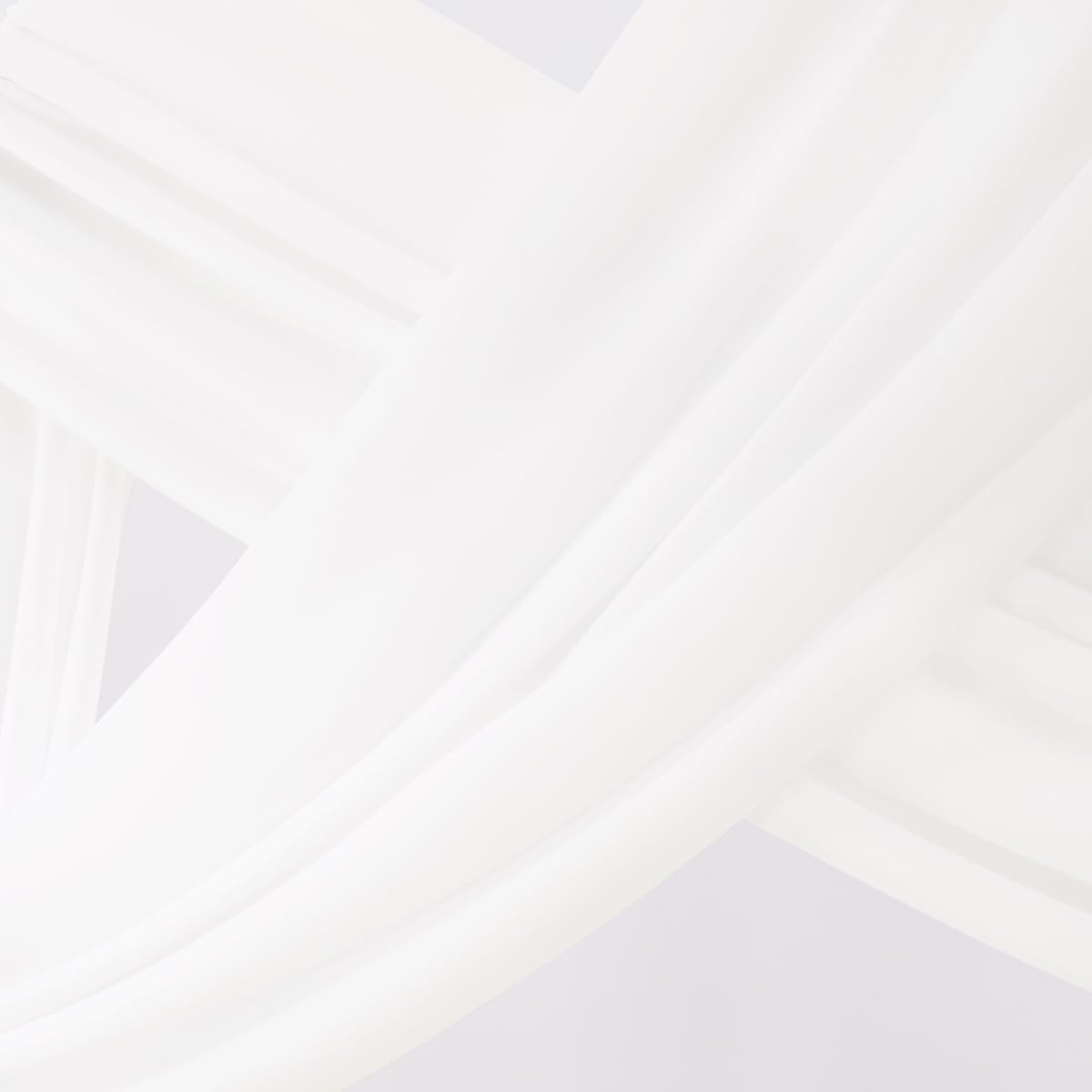 Socomi Wedding Arch Draping Fabric 3 Panels 29" x 19Ft Ivory Sheer Chiffon Curtain Drapes 6 Yards for Wedding Ceremony Birthday Party Decoration