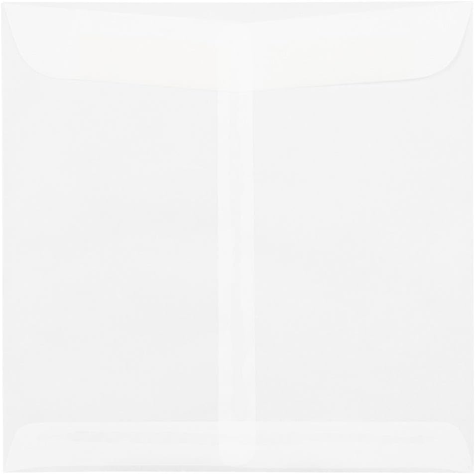 LUXPaper Square Invitation Envelopes | 9 1/2" x 9 1/2" | Clear Translucent | 30lb. Text | 50 Qty