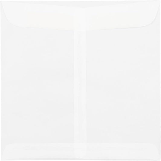 LUXPaper Square Invitation Envelopes | 9 1/2" x 9 1/2" | Clear Translucent | 30lb. Text | 50 Qty