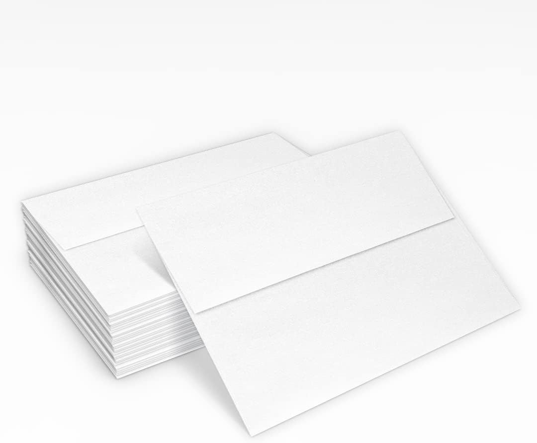 LUXPaper A7 Invitation Envelopes | Peel & Press | 5 1/4" x 7 1/4" | Crystal Metallic | 80lb. Text | 50 Qty