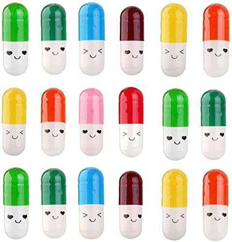 200 Pcs Tiny Love Message Capsule Letter in a Bottle Cute Love Friendship Half Pill in Random Color