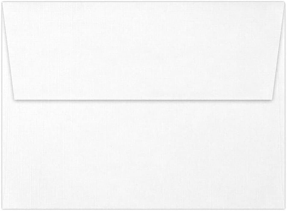 LUXPaper A7 Invitation Envelopes | Peel & Press | 5 1/4" x 7 1/4" | White Linen | 80lb. Text | 50 Qty