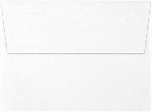 LUXPaper A7 Invitation Envelopes | Peel & Press | 5 1/4" x 7 1/4" | White Linen | 80lb. Text | 50 Qty