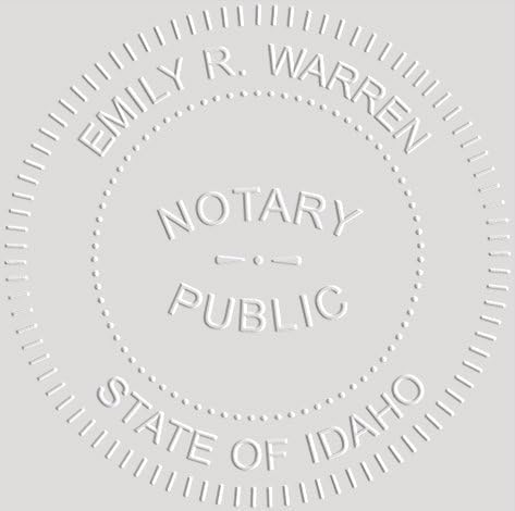 MaxMark Notary Seal Round Desk Embosser for Idaho State - Includes Gold Burst Seal Labels (50 Count)