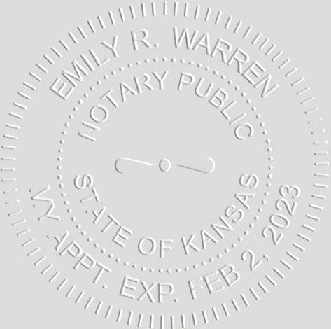 MaxMark Notary Seal Round Desk Embosser for Kansas State - Includes Gold Burst Seal Labels (50 Count)