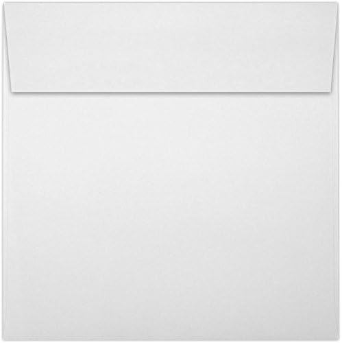 LUXPaper Square Invitation Envelopes | Peel & Press | 6 1/4" x 6 1/4" | Bright White | 70lb. Text | 50 Qty