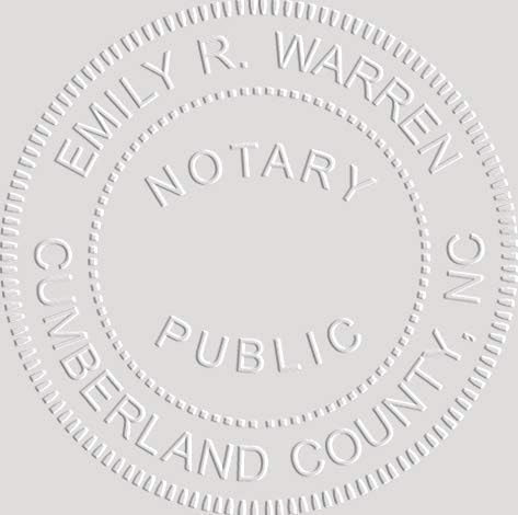 MaxMark Notary Seal Round Desk Embosser for North Carolina State - Includes Gold Burst Seal Labels (50 Count)