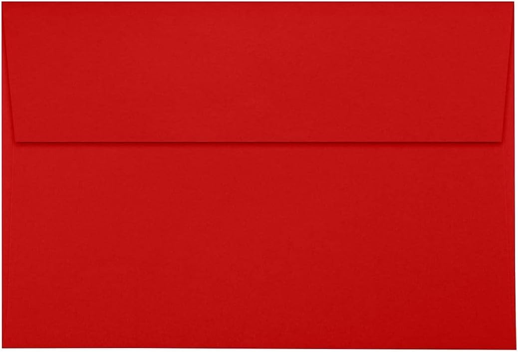 LUXPaper A10 Invitation Envelopes | Peel & Press | 6" x 9 1/2" | Ruby Red | 80lb. Text | 50 Qty