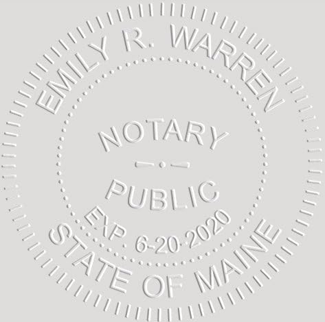 MaxMark Notary Seal Round Embosser for Maine State - Includes Gold Burst Seal Labels (50 Count)