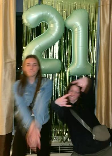 2026 Sage Green 40 Inch Mylar Foil Number 6 Balloon, Birthday Balloons for 6 16 Boy Girl Party Decorations Supplies,Oliver Green Big Helium Balloon Numbers for 26 36 46 60 Men Women Anniversary