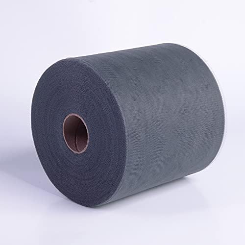 Tulle Rolls 6” by 100 Yards (300 feet) Tulle Roll Spool Fabric for DIY Tutu Skirts Wedding Baby Shower Crafts Decorations Party Supplies (Grey)