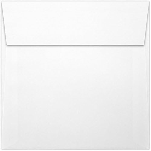 LUXPaper Square Invitation Envelopes | Peel & Press | 6" x 6" | White Linen | 80lb. Text | 50 Qty