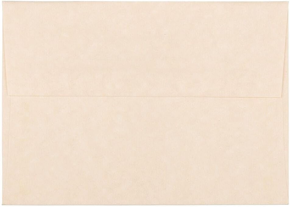 JAM PAPER A6 Parchment Invitation Envelopes - 4 3/4 x 6 1/2 - Natural Recycled - 50/Pack