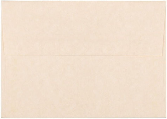 JAM PAPER A6 Parchment Invitation Envelopes - 4 3/4 x 6 1/2 - Natural Recycled - 50/Pack