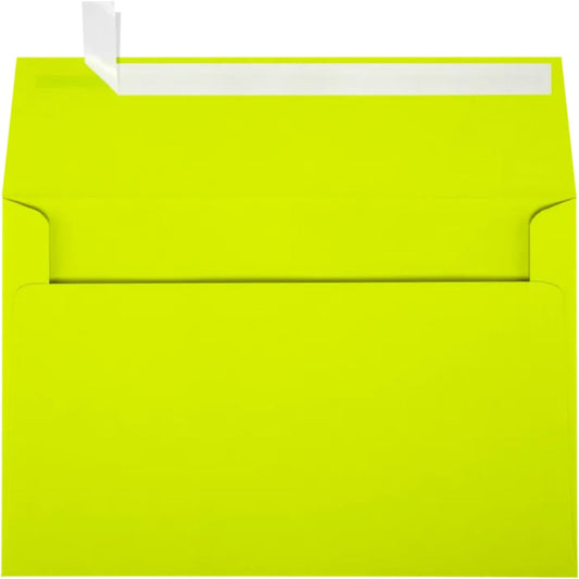 LUXPaper A9 Invitation Envelopes | Peel & Press | 5 3/4" x 8 3/4" | Wasabi Green | 80lb. Text | 50 Qty