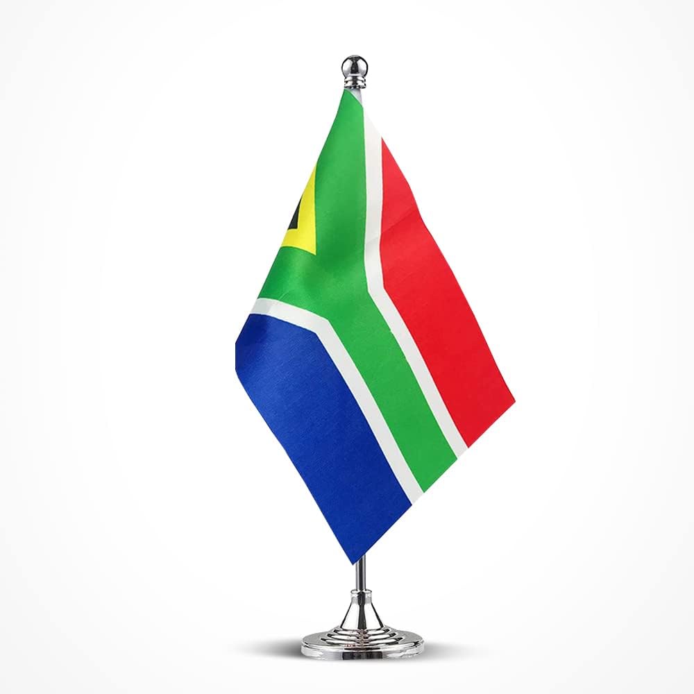 South Africa Flag South African Flags, Small Mini South African Desk Flag, Used for Table Office Classroom Home Patriotic Events Decorations
