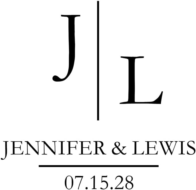 Personalized Wedding Embosser | Custom Made with Initials or Monograms for Couples | Elegant Designs for Stationery, Invitations, Napkins, and More (Design 6)