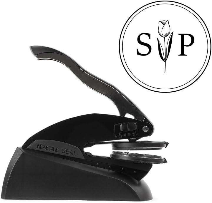 Personalized Wedding Embosser | Custom Made with Initials or Monograms for Couples | Elegant Designs for Stationery, Invitations, Napkins, and More (Design 1)