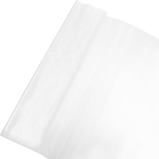 uxcell 19" by 5.5 Yard Tulle Fabric Backdrop Curtains for DIY Tutu Skirt Shower Decor Wedding Crafts Birthday Party Supplies, White