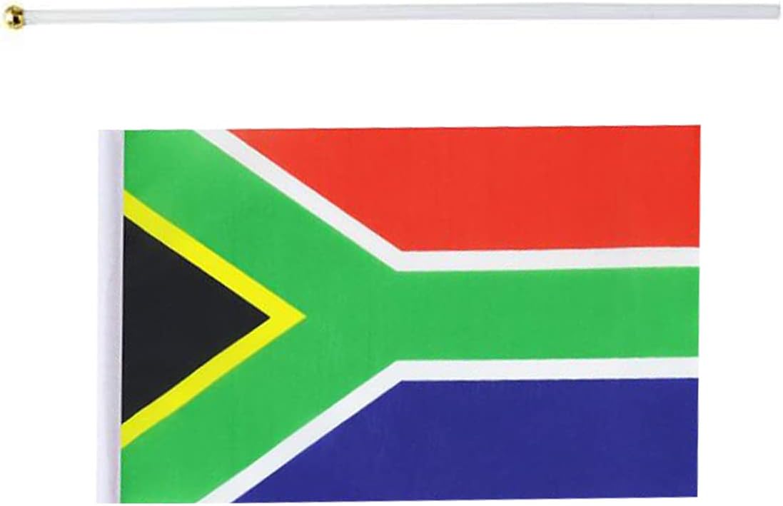 South Africa Flag South African Flag, Small Mini Handheld South Africa Flags on Stick, Ideal for Party Parades Sports Events Patriotic Festival Decorations