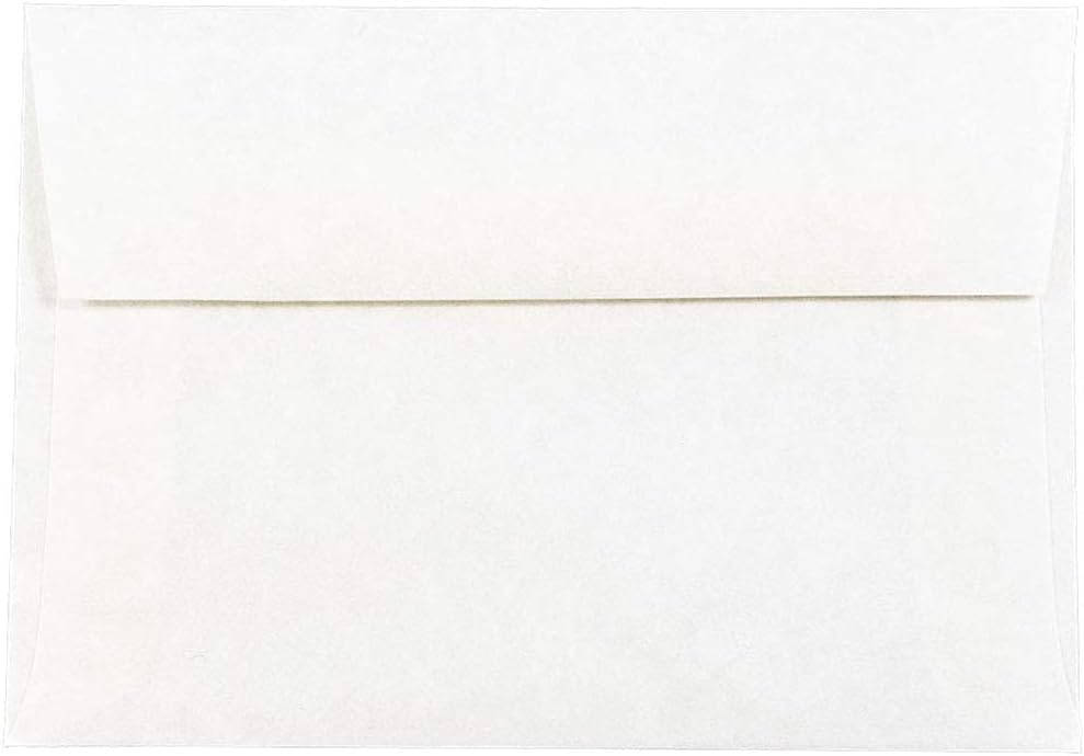 JAM PAPER 4Bar A1 Parchment Invitation Envelopes - 3 5/8 x 5 1/8 - White Recycled - 50/Pack