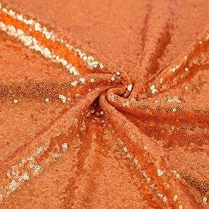 Orange Sequin Backdrop Curtains 2 Panels 2FTx8FT Glitter Orange Photo Backdrop Party Wedding Baby Shower Curtain Sparkle Photography Background