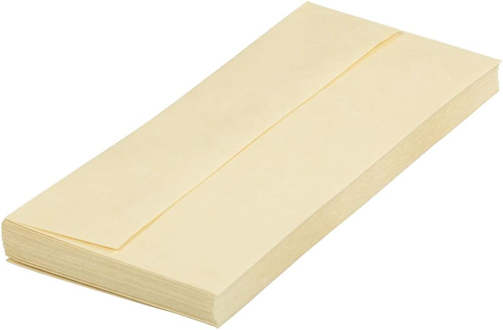JAM PAPER #10 Business Parchment Envelopes - 4 1/8 x 9 1/2 - Antique Gold Recycled - 50/Pack
