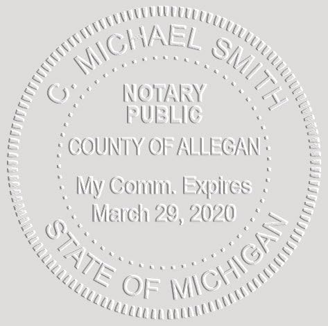 MaxMark Notary Seal Round Desk Embosser for Michigan State - Includes Gold Burst Seal Labels (50 Count)