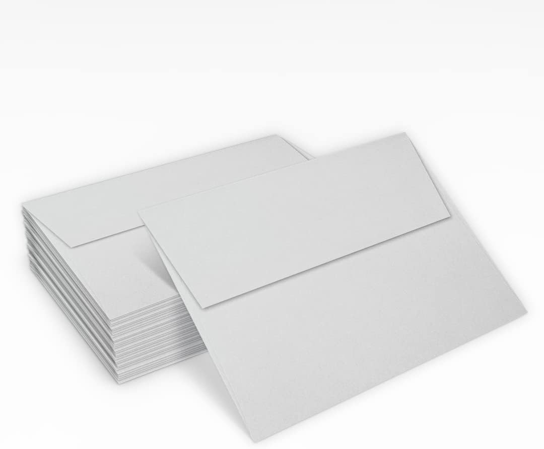 LUXPaper A7 Invitation Envelopes | Peel & Press | 5 1/4" x 7 1/4" | Gray | 80lb. Text | 100% Cotton | 250 Qty