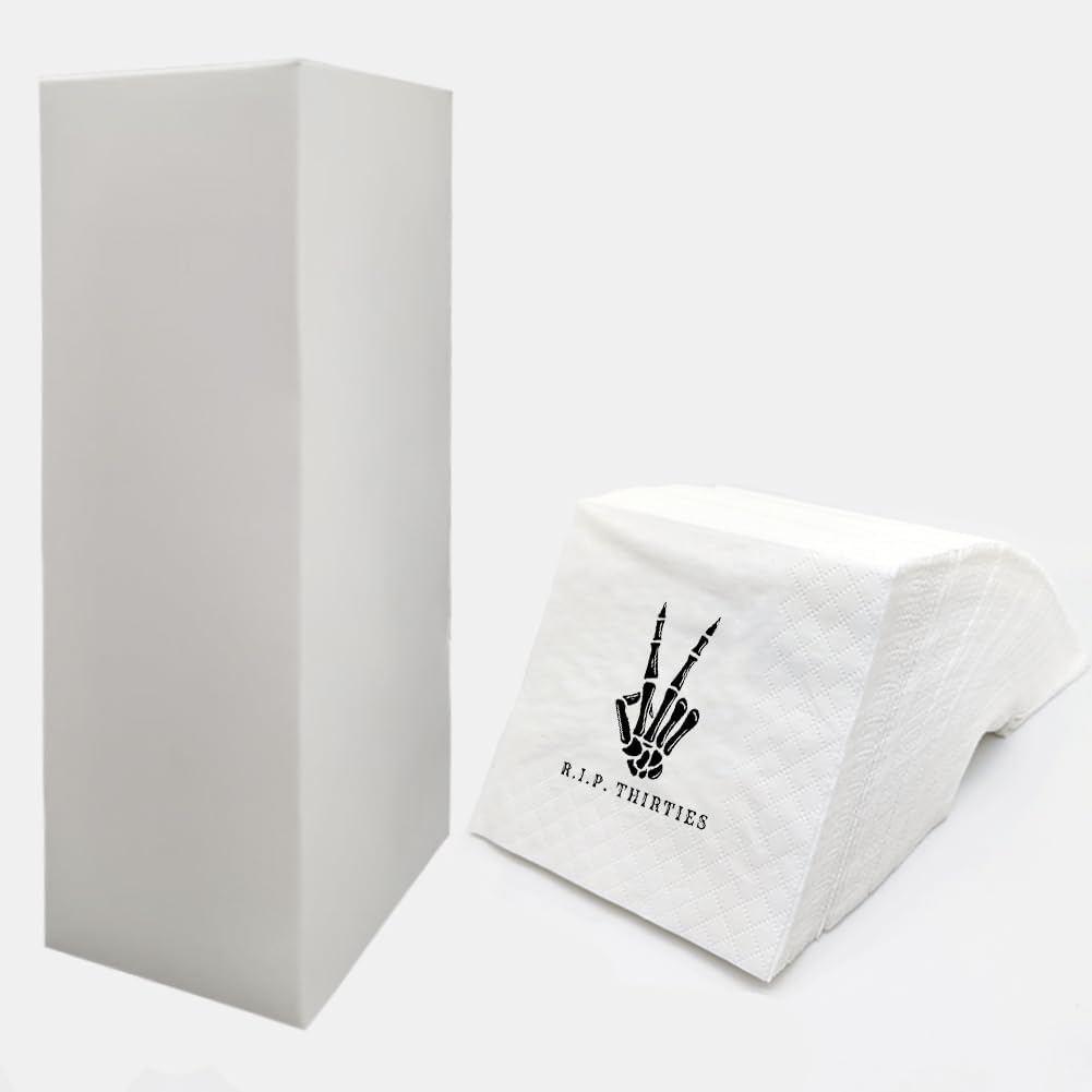 SharkBliss RIP Thirties Cocktail Napkins, 200 Count RIP Thirties Death to My 30s 40th Birthday Paper Napkins for Party Decorations | 2-Ply, 5x5"