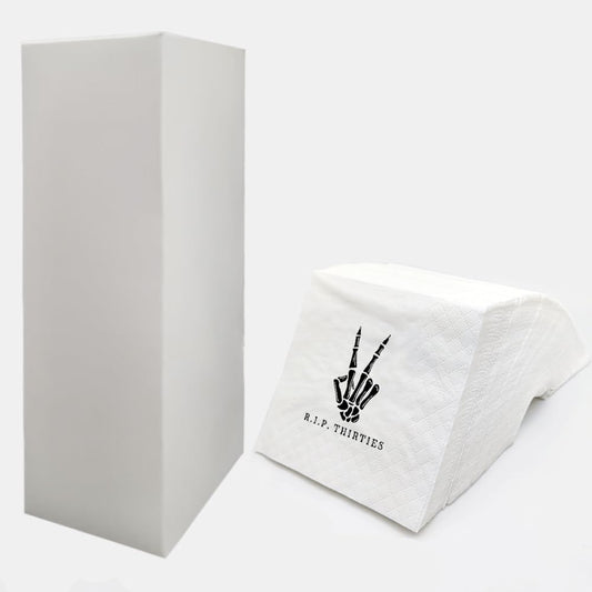 SharkBliss RIP Thirties Cocktail Napkins, 200 Count RIP Thirties Death to My 30s 40th Birthday Paper Napkins for Party Decorations | 2-Ply, 5x5"