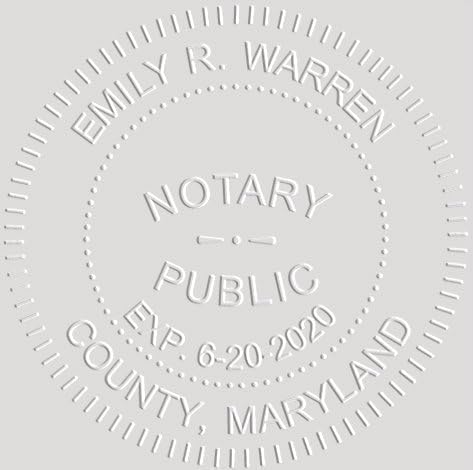 MaxMark Notary Seal Round Desk Embosser for Maryland State - Includes Gold Burst Seal Labels (50 Count)