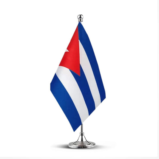 Cuba Flag Cuban Flags, Small Mini Cuban Desk Flag, Used for Table Office Classroom Home Patriotic Events Decorations