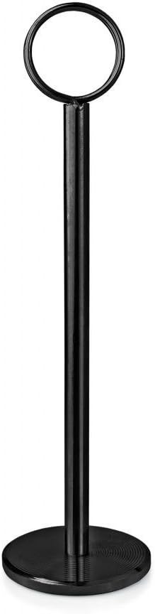 New Star Foodservice 27686 Ring Clip Table Number Card Holders, w/Number Cards, 1 to 25, Set of 12, 8-Inch, Black Stand