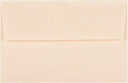 JAM PAPER A8 Parchment Invitation Envelopes - 5 1/2 x 8 1/8 - Natural Recycled - 50/Pack