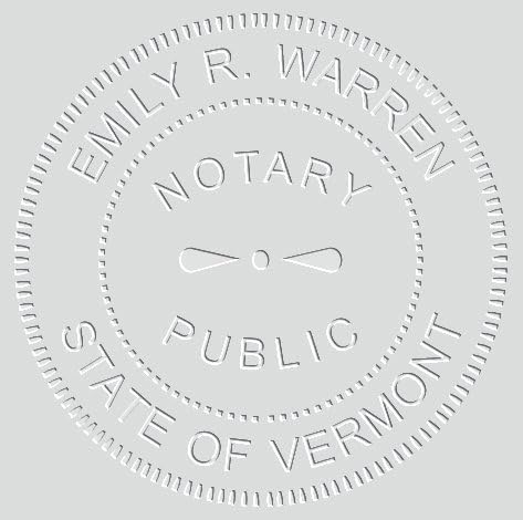 MaxMark Notary Seal Round Desk Embosser for Vermont State - Includes Gold Burst Seal Labels (50 Count)