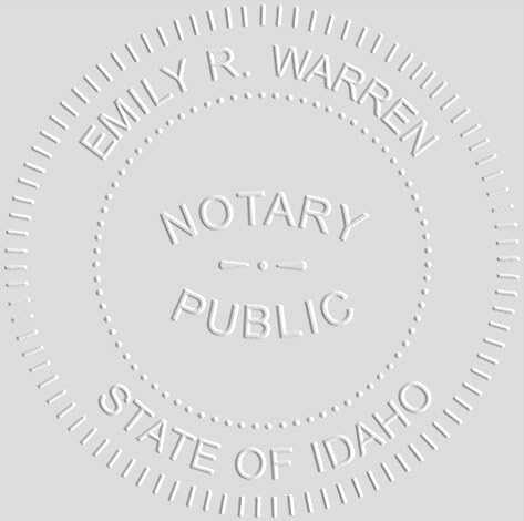 MaxMark Notary Seal Round Embosser for Idaho State - Includes Gold Burst Seal Labels (50 Count)