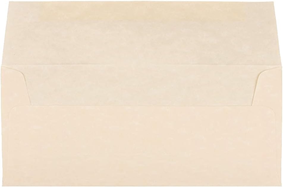 JAM PAPER #10 Business Parchment Envelopes - 4 1/8 x 9 1/2 - Natural Recycled - 50/Pack