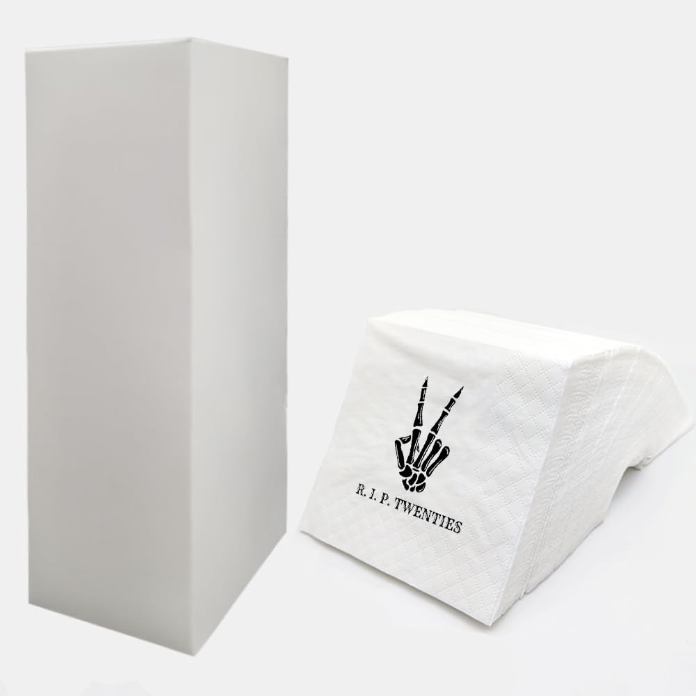 SharkBliss RIP Twenties Cocktail Napkins, 200 Count RIP Twenties Death to My 20s 30th Birthday Paper Napkins for Party Decorations | 2-Ply, 5x5"