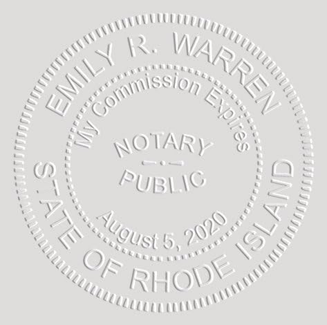 MaxMark Notary Seal Round Desk Embosser for Rhode Island State - Includes Gold Burst Seal Labels (50 Count)