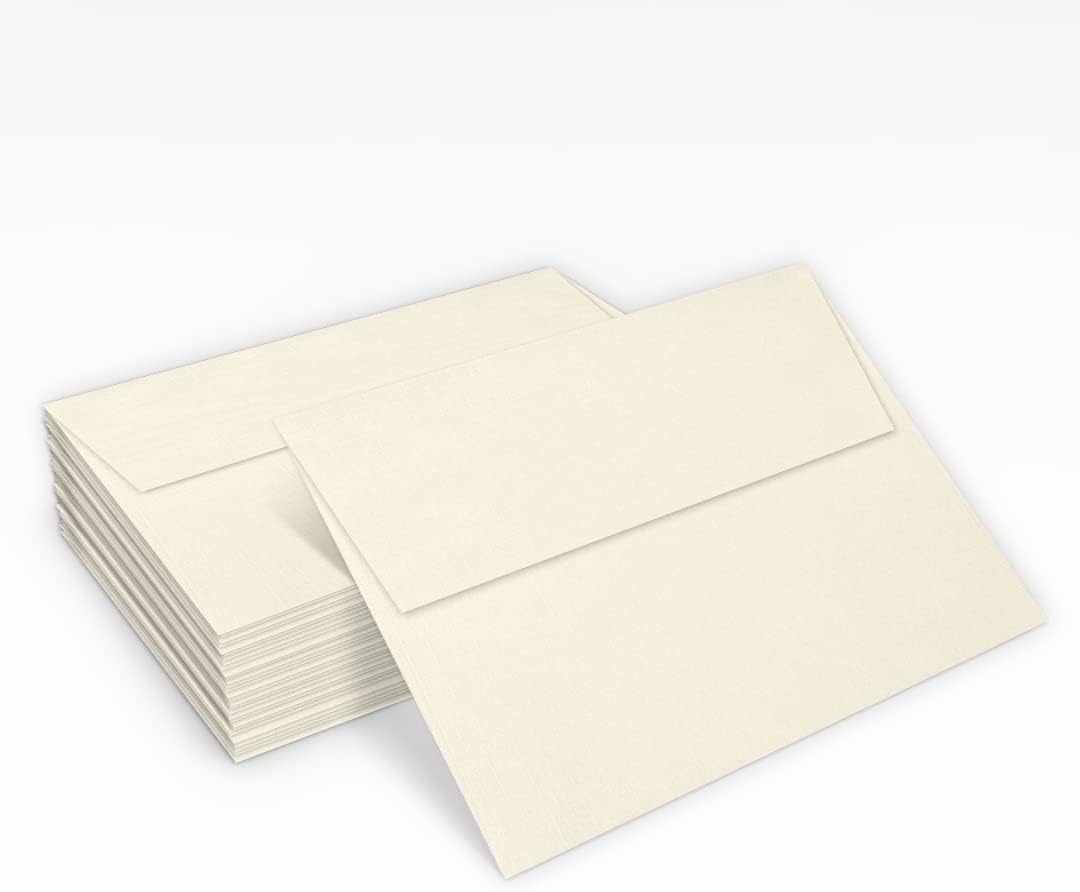 LUXPaper A7 Invitation Envelopes | Peel & Press | 5 1/4" x 7 1/4" | Natural Linen | 80lb. Text | 500 Qty