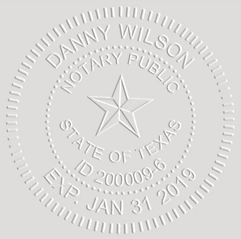MaxMark Notary Seal Round Desk Embosser for Texas State - Includes Gold Burst Seal Labels (50 Count)