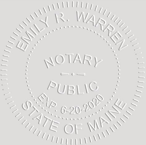 MaxMark Notary Seal Round Desk Embosser for Maine State - Includes Gold Burst Seal Labels (50 Count)